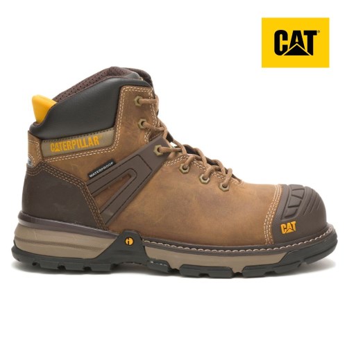 Pánské Pracovní Boty Caterpillar Excavator Superlite Waterproof Nano Toe CSA Tmavě Béžový (CZ-9PYD)